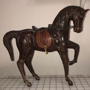 Leather horse figure